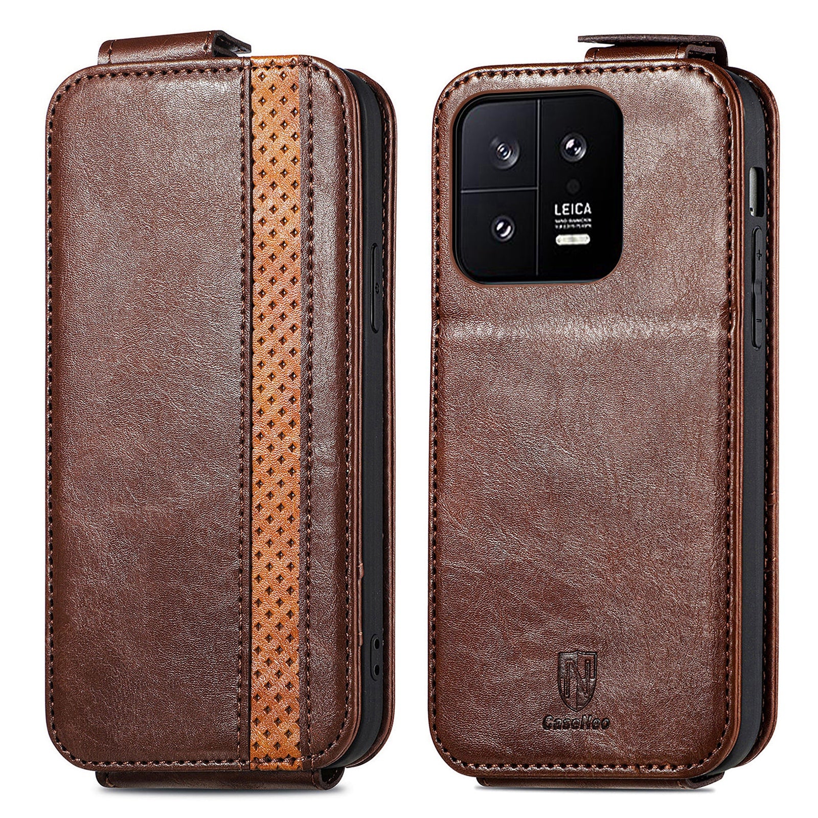CASENEO 003 Series For Xiaomi 13 5G Shockproof Flip Phone Case Splicing Style PU Leather Stand Card Holder Drop Protection Phone Cover CASENEO 003 Series For Xiaomi 13 5G Shockproof Flip Phone Case Splicing Style PU Leather Stand Card Holder Drop Protection Phone Cover